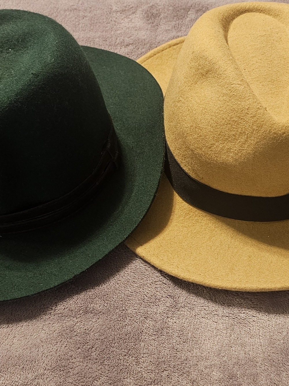 Green and Nude Wool Fedora Set Aldo